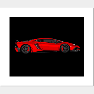 Italian V12 Aventador Gaming Tuning Fan Car Posters and Art